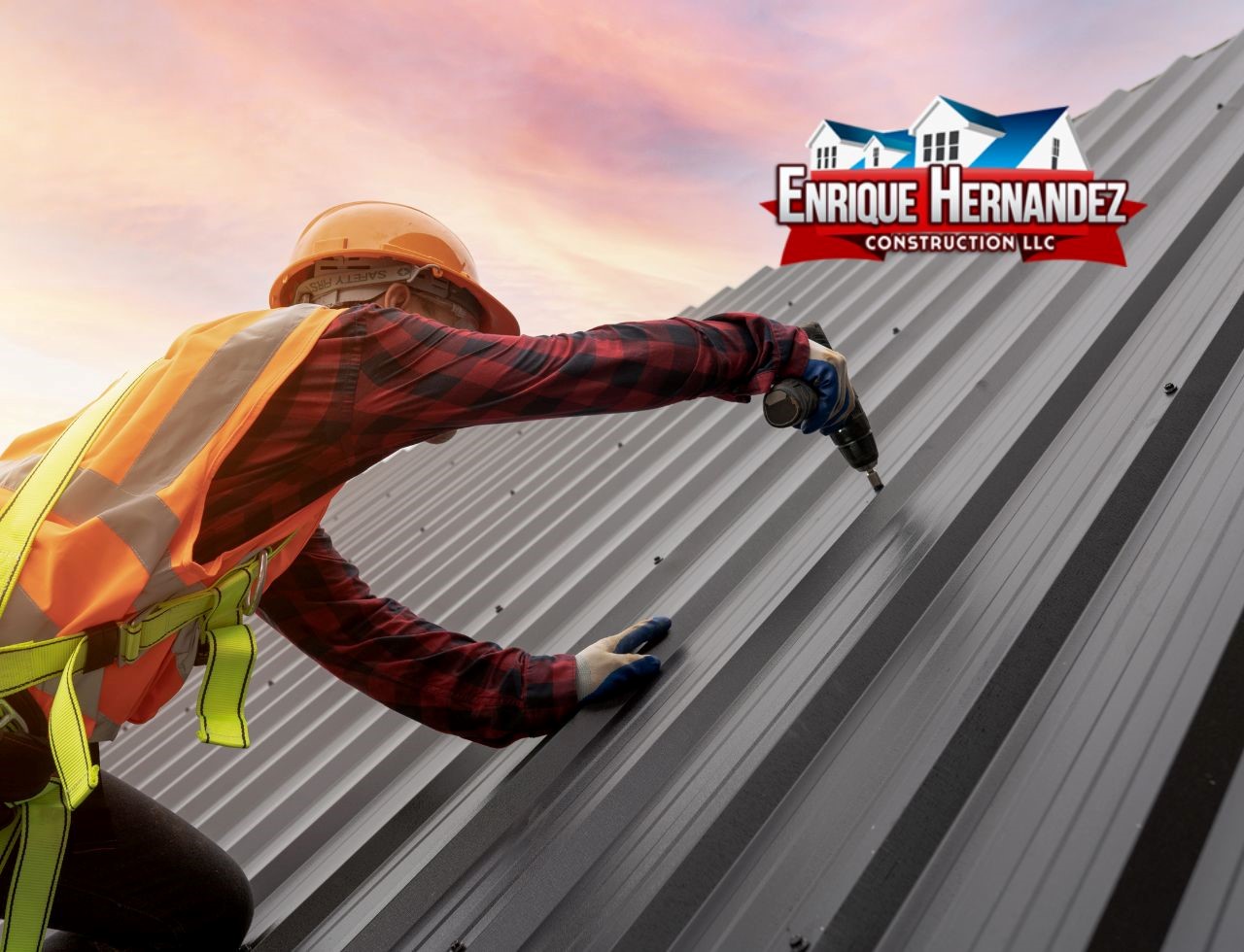 Contact Enrique Hernandez Construction LLC to provide you with metal roofing services.