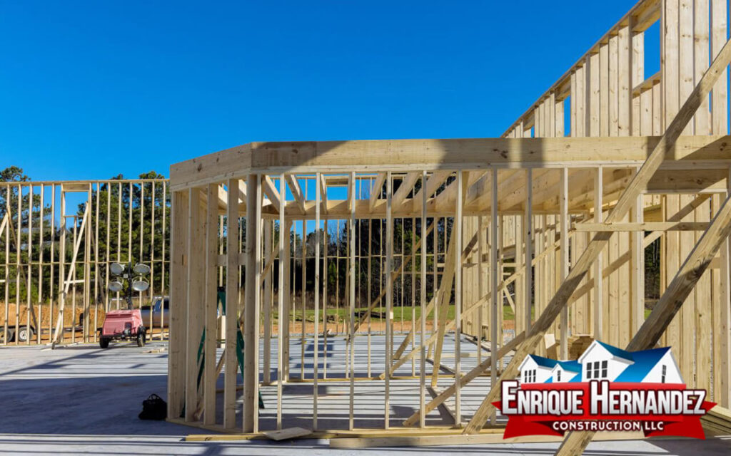 Durable residential framing ensuring long-lasting home structure.