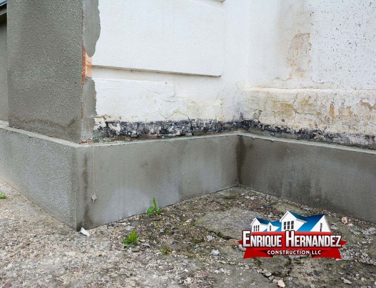Water pooling near foundation is a warning sign of damage
