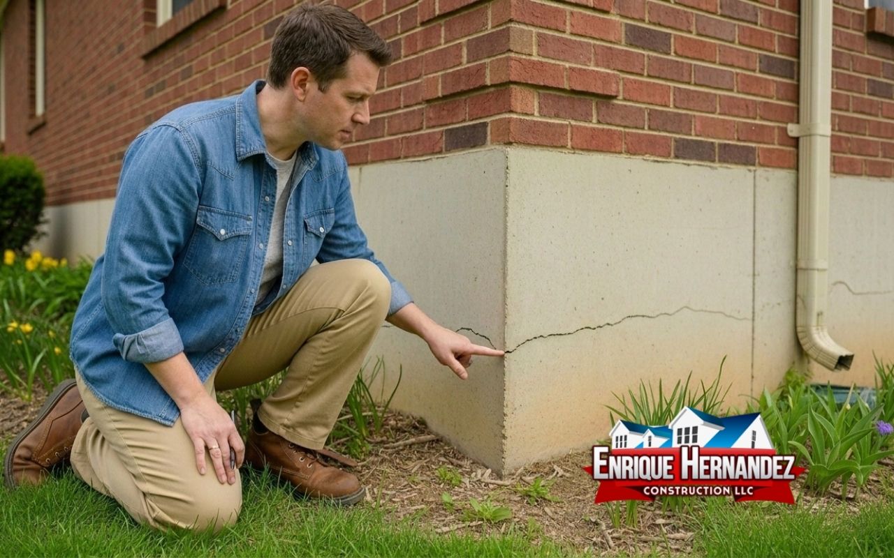 Exterior view for a foundation inspection checklist for spring