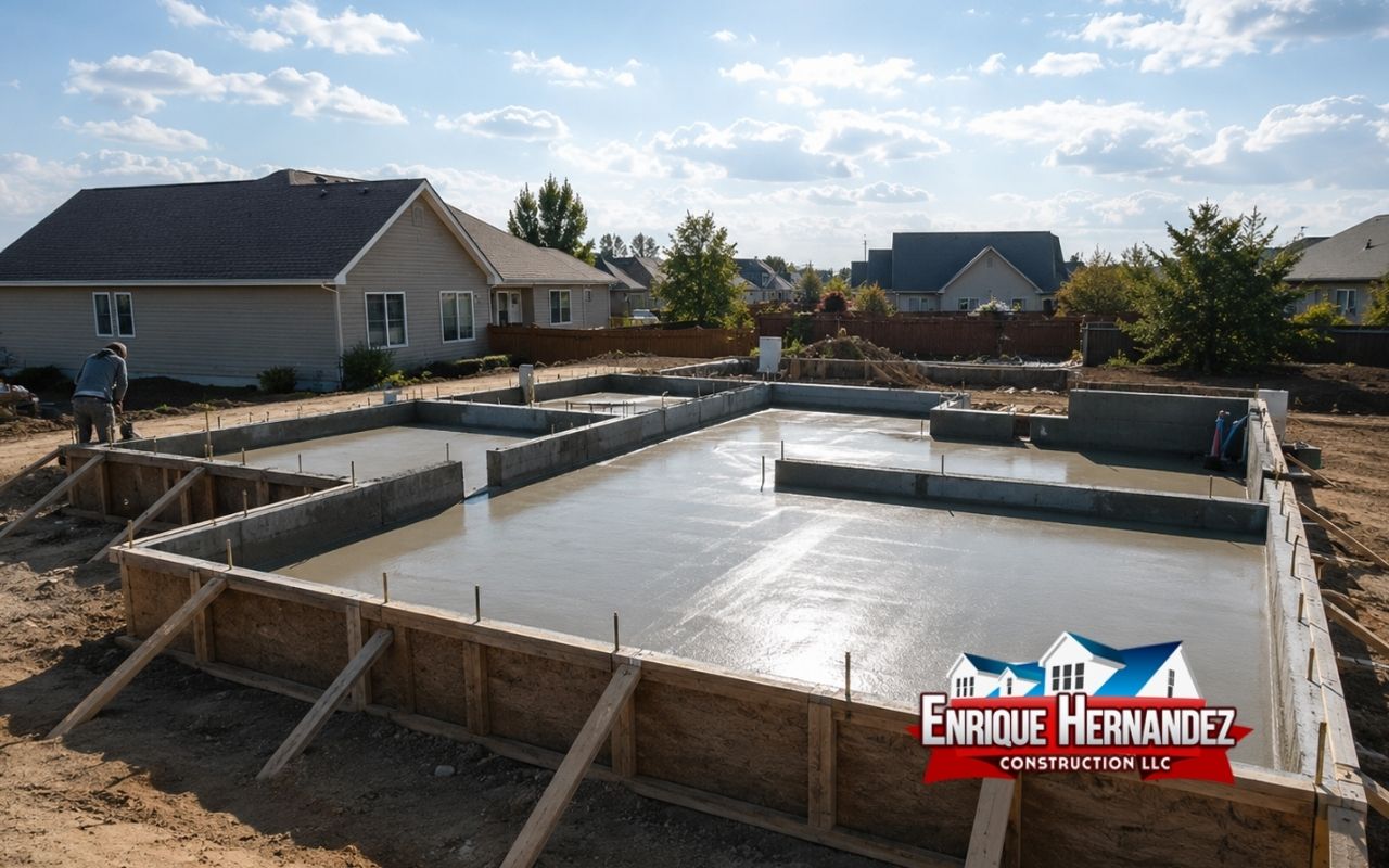 Best time to pour concrete foundation during stable weather