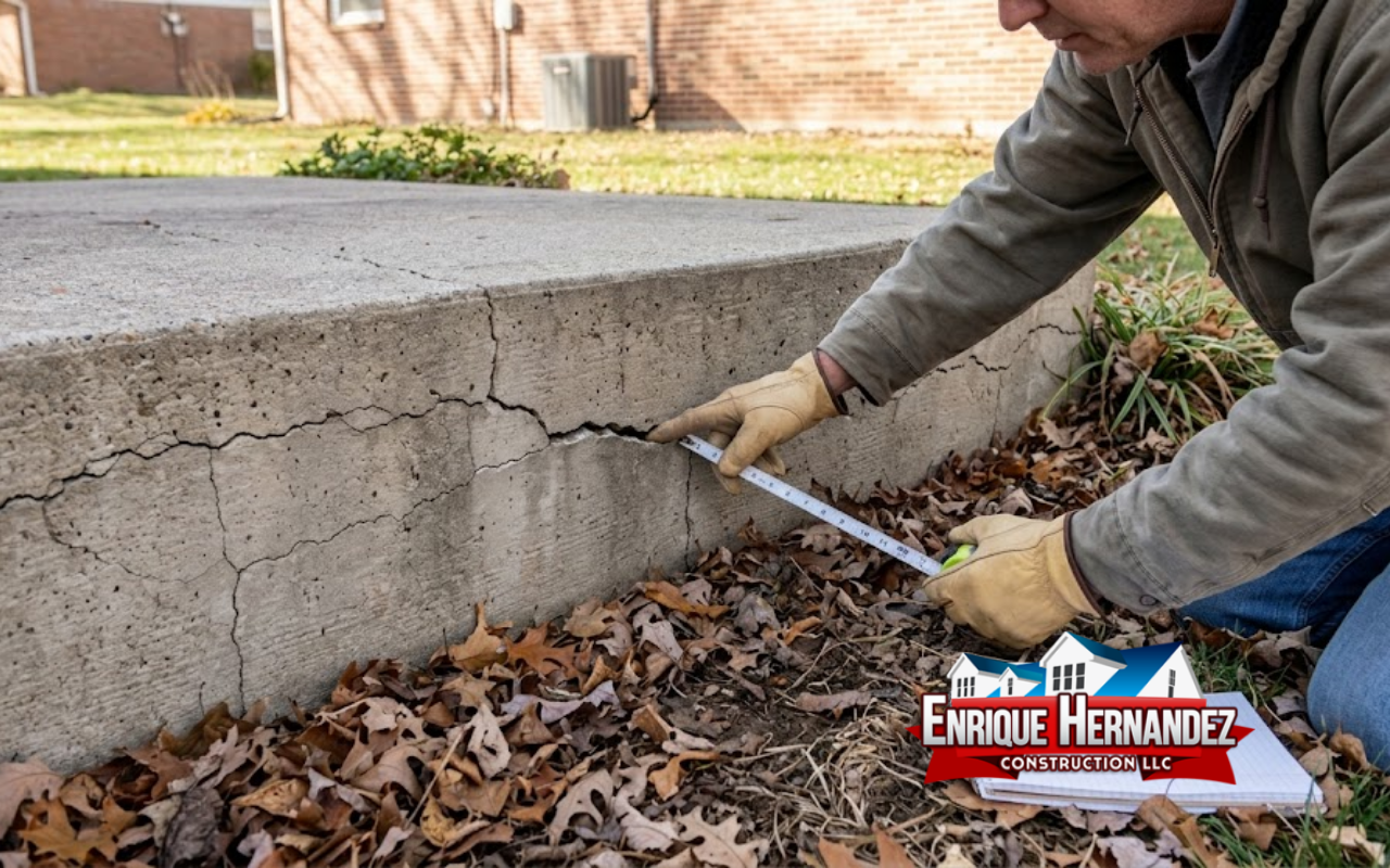 Slab foundation repair tips for Indiana homeowners checking concrete cracks